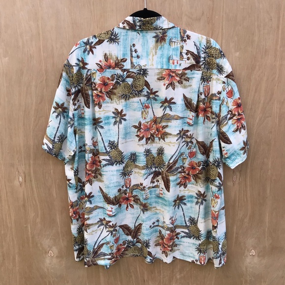 campia moda tropical short sleeve button down XL - Picture 4 of 4